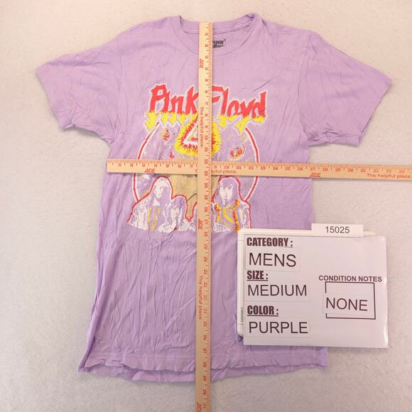Pink Floyd Band Graphic Crew Neck T Shirt Adult Mens Size Medium M Purple - Picture 5 of 9